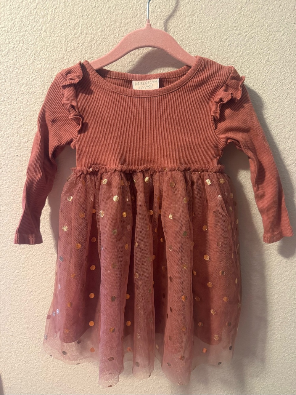 Madison Layne Girls Long Sleeve Tulle Dress